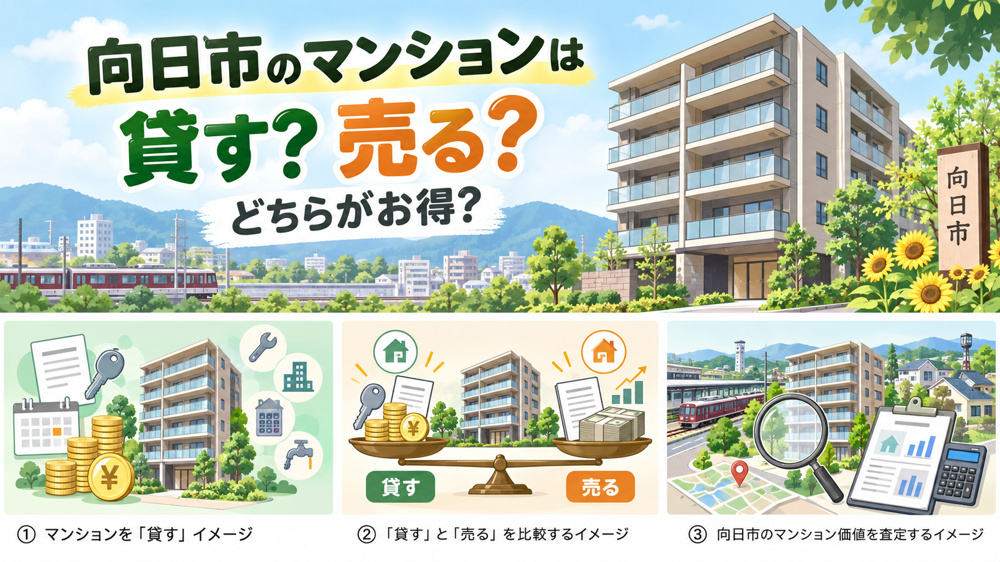 向日市のマンションは貸す？売る？どちらがお得？　の画像