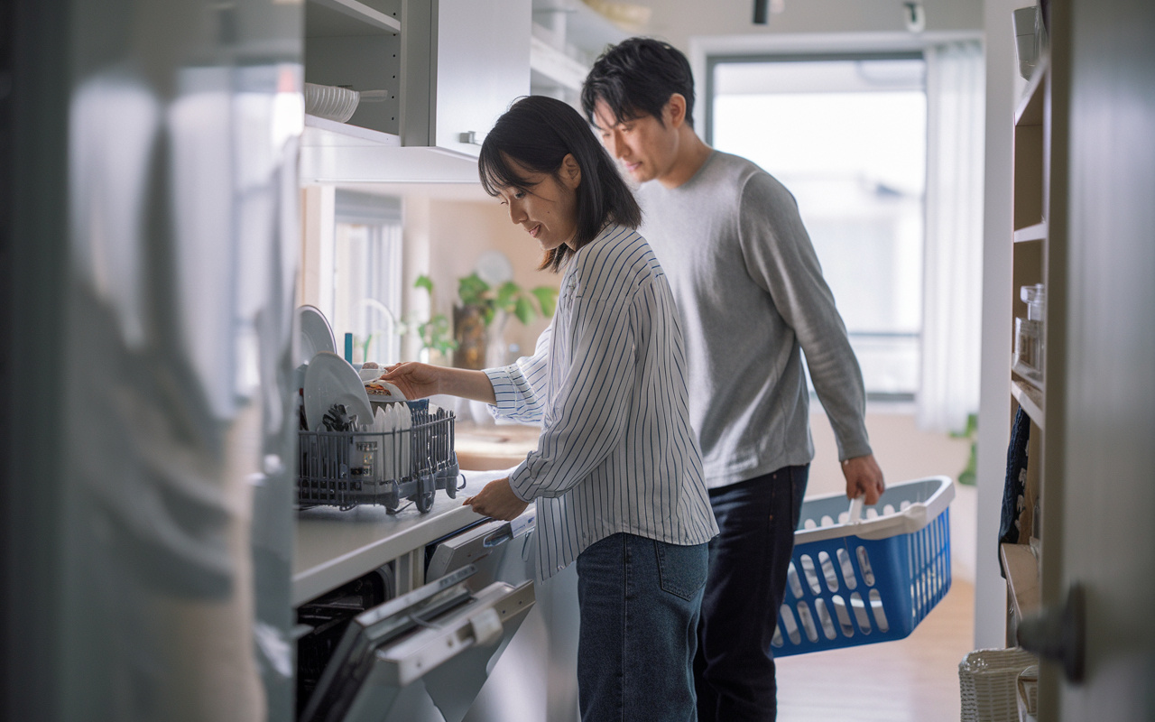共働き世帯の家事動線は間取りで変わる！忙しい家族が暮らしやすくなる家づくりの考え方の画像
