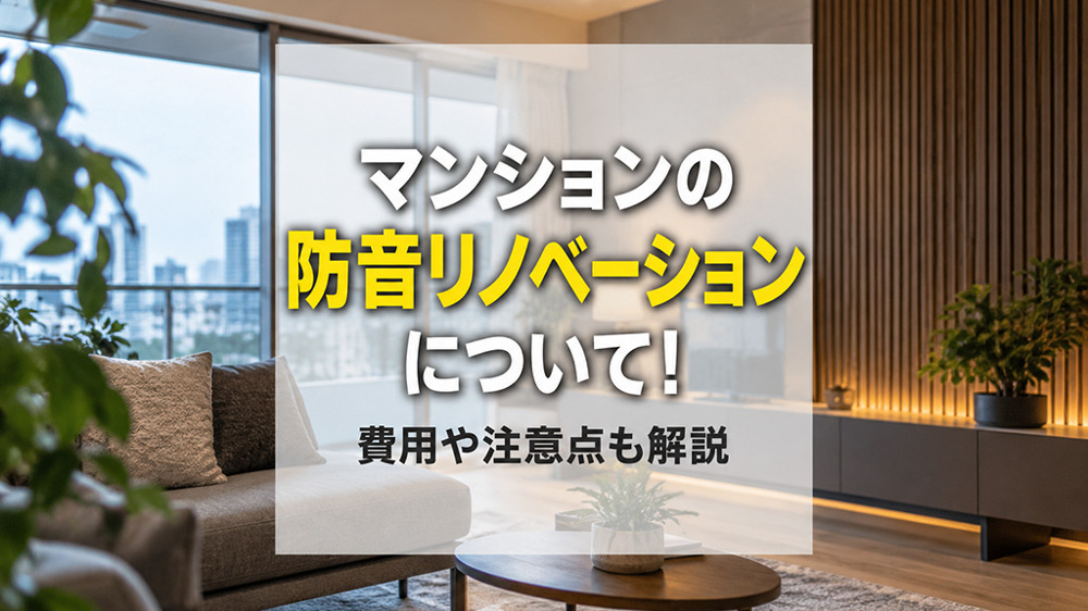 マンションの防音リノベーションについて！費用や注意点も解説の画像