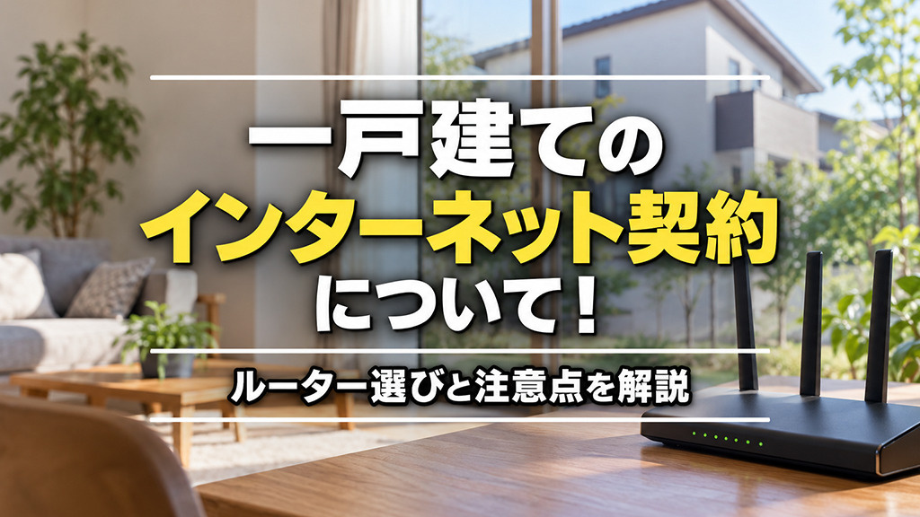 一戸建てのインターネット契約について！ルーター選びと注意点を解説の画像