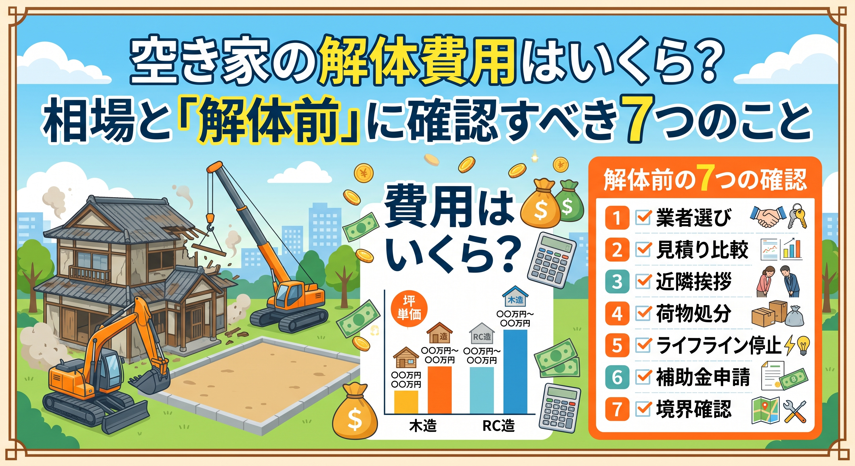 空き家の解体費用相場は？解体前の確認ポイント7つの画像