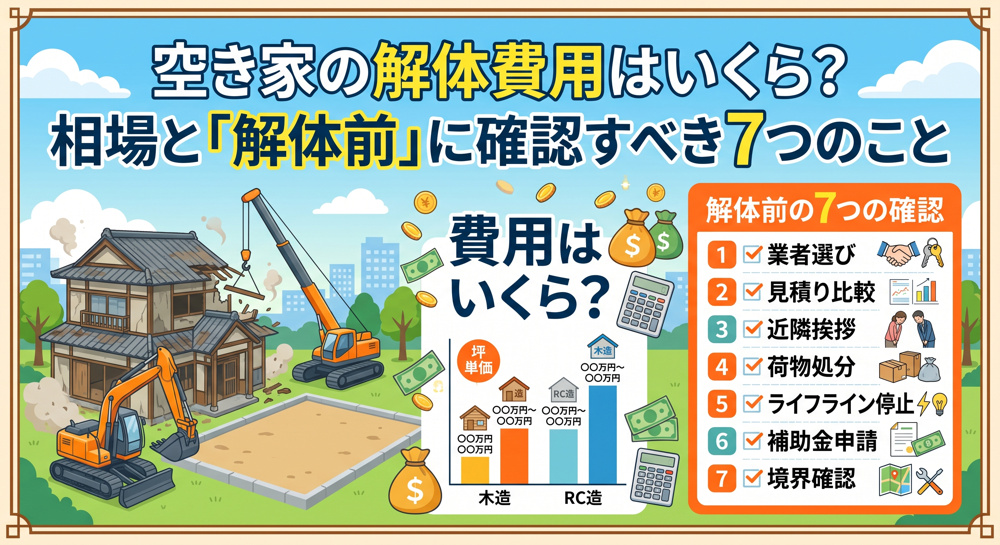空き家の解体費用相場は？解体前の確認ポイント7つの画像