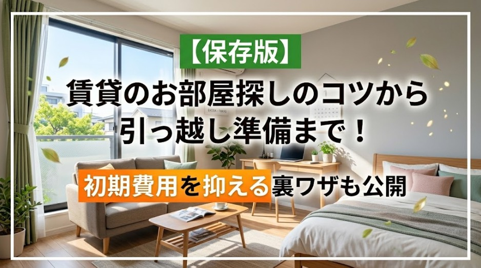 【保存版】賃貸のお部屋探しのコツから引っ越し準備まで！初期費用を抑える裏ワザも公開の画像