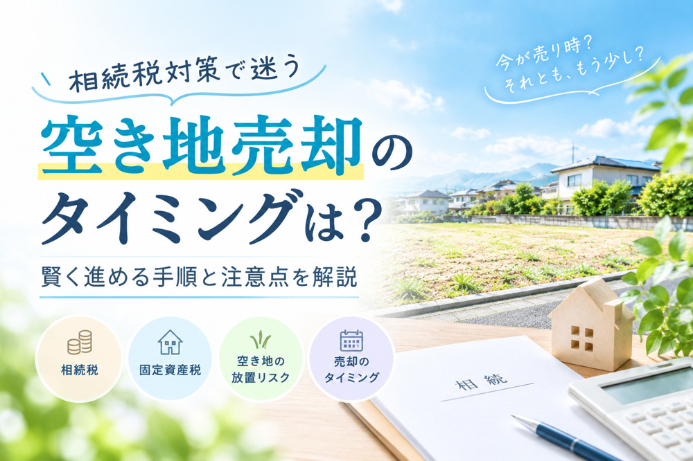 相続税対策で迷う空き地売却のタイミングは？賢く進める手順と注意点を解説の画像