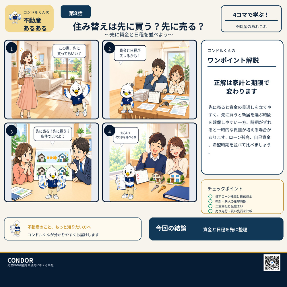 住み替えは先に売る？先に買う？失敗しにくい資金計画と進め方の画像