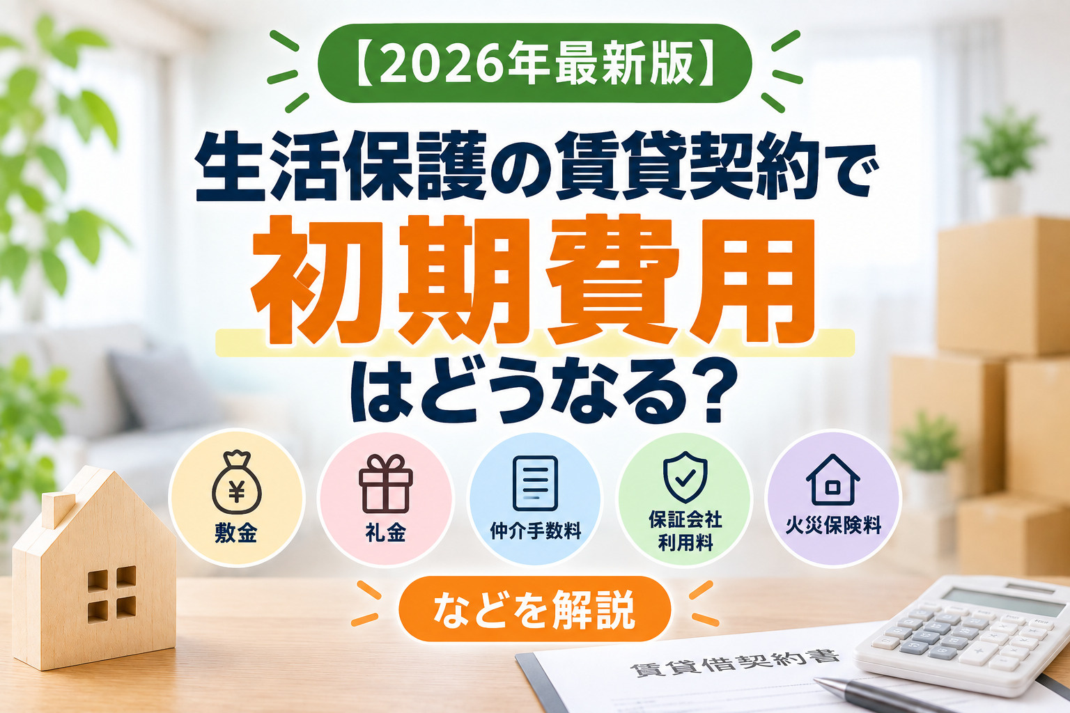 【2026年最新版】生活保護の賃貸契約で初期費用はどうなる?敷金・礼金・仲介手数料などを解説の画像
