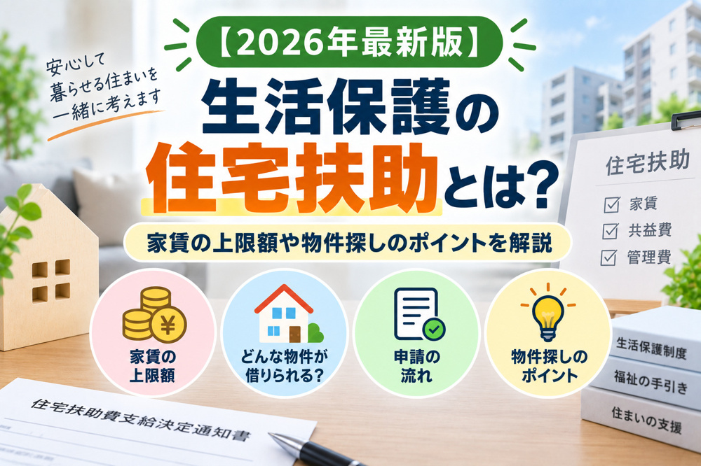 【2026年最新版】生活保護の住宅扶助とは？家賃上限と賃貸物件を探すときの注意点の画像