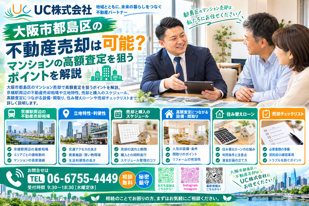 大阪市都島区の不動産売却は可能？マンションの高額査定を狙うポイントを解説の画像