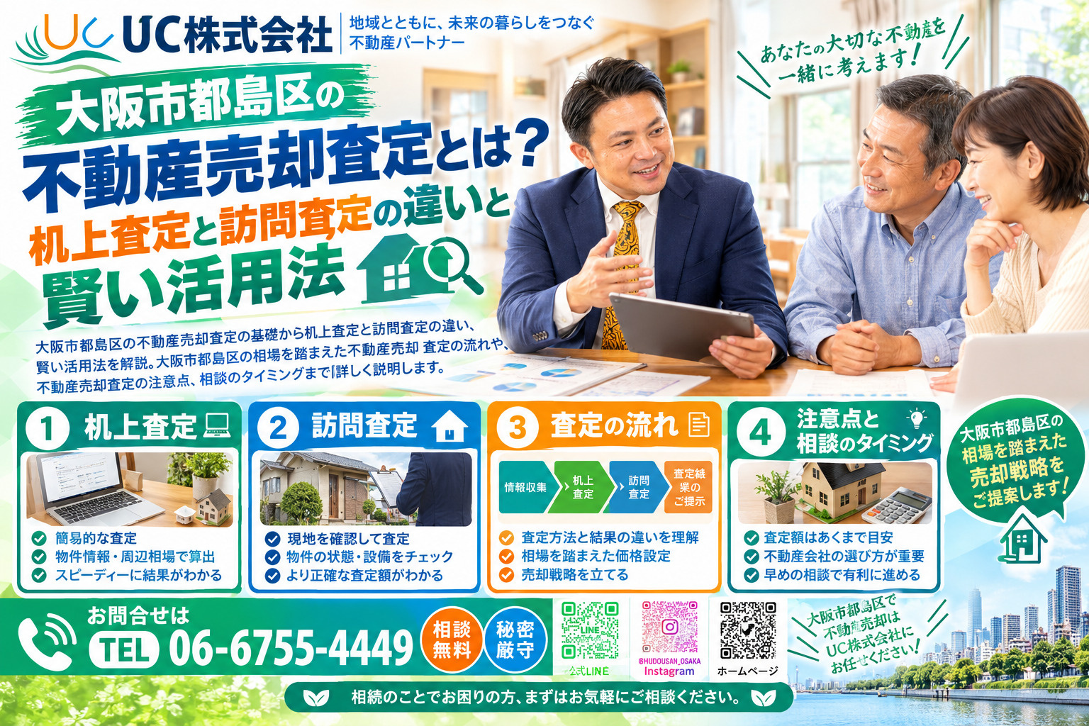 大阪市都島区の不動産売却査定とは?机上査定と訪問査定の違いと賢い活用法の画像