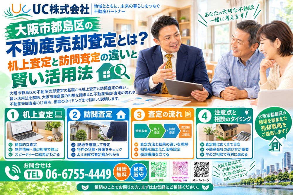 大阪市都島区の不動産売却査定とは？机上査定と訪問査定の違いと賢い活用法の画像