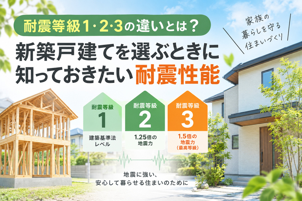 耐震等級1・2・3の違いとは？新築戸建てを選ぶときに知っておきたい耐震性能の画像