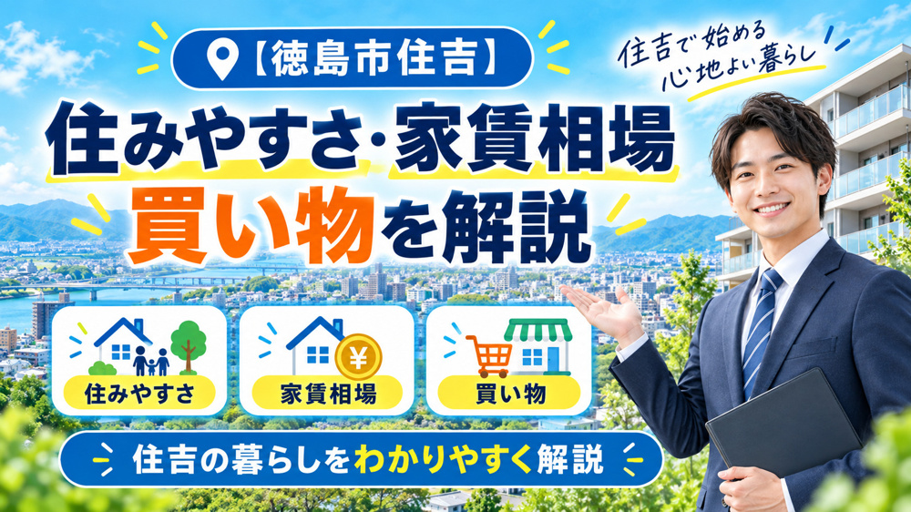 【徳島市住吉】住みやすさ・家賃相場・買い物を解説の画像