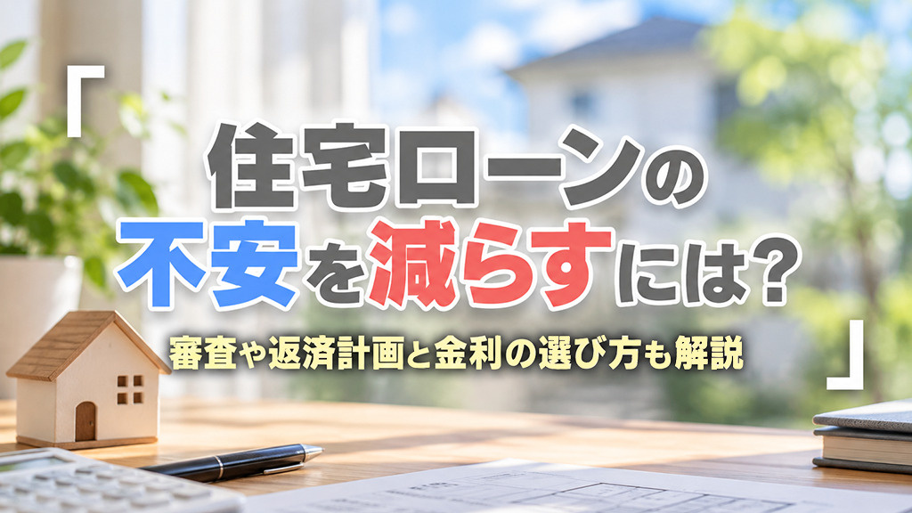 住宅ローンの不安を減らすには？審査や返済計画と金利の選び方も解説