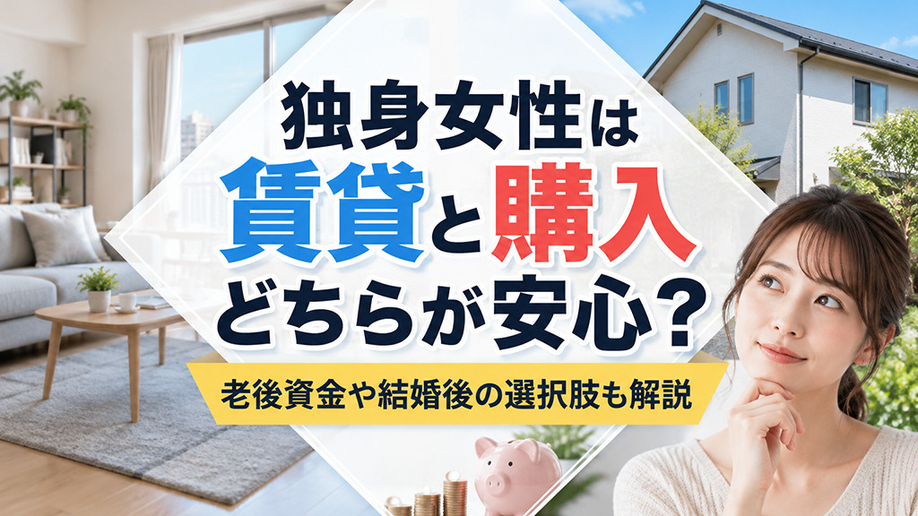 独身女性は賃貸と購入どちらが安心？老後資金や結婚後の選択肢も解説