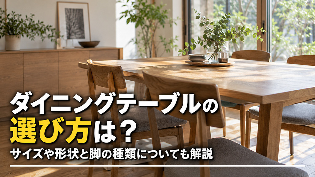 ダイニングテーブルの選び方は？サイズや形状と脚の種類についても解説の画像