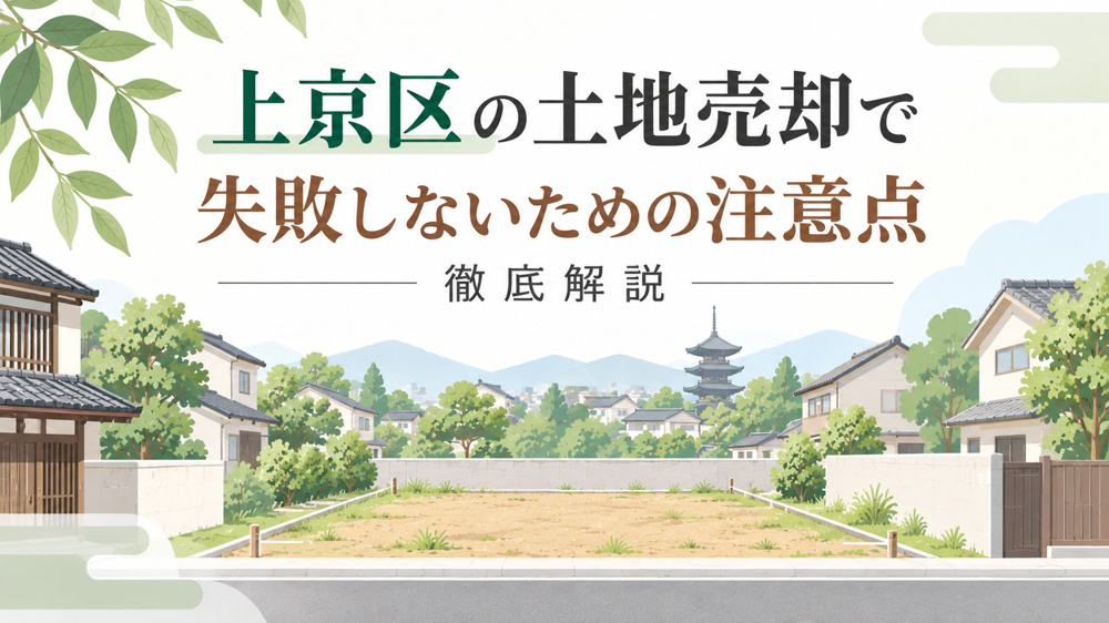 上京区の土地売却で失敗しないための注意点徹底解説の画像