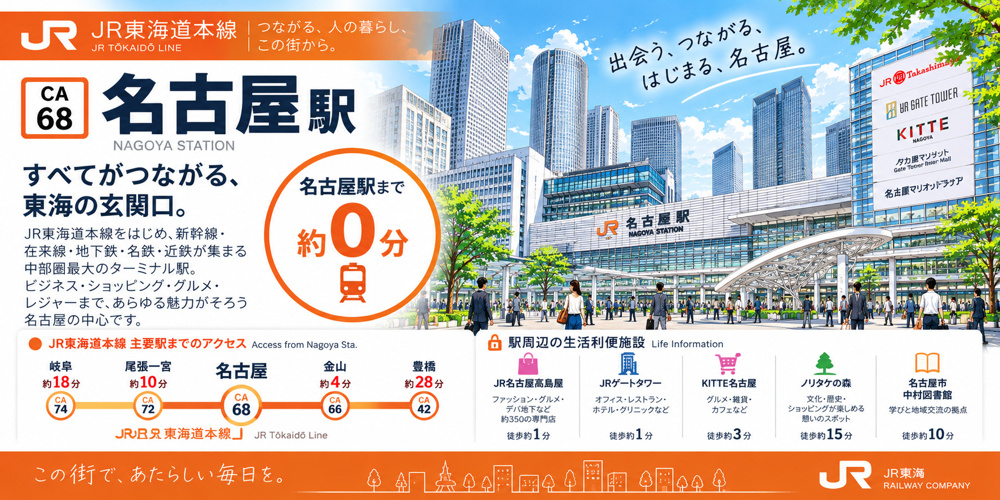 JR東海道本線「名古屋駅」は住みやすい？巨大ターミナル・再開発・沿線の住まい選びを解説の画像