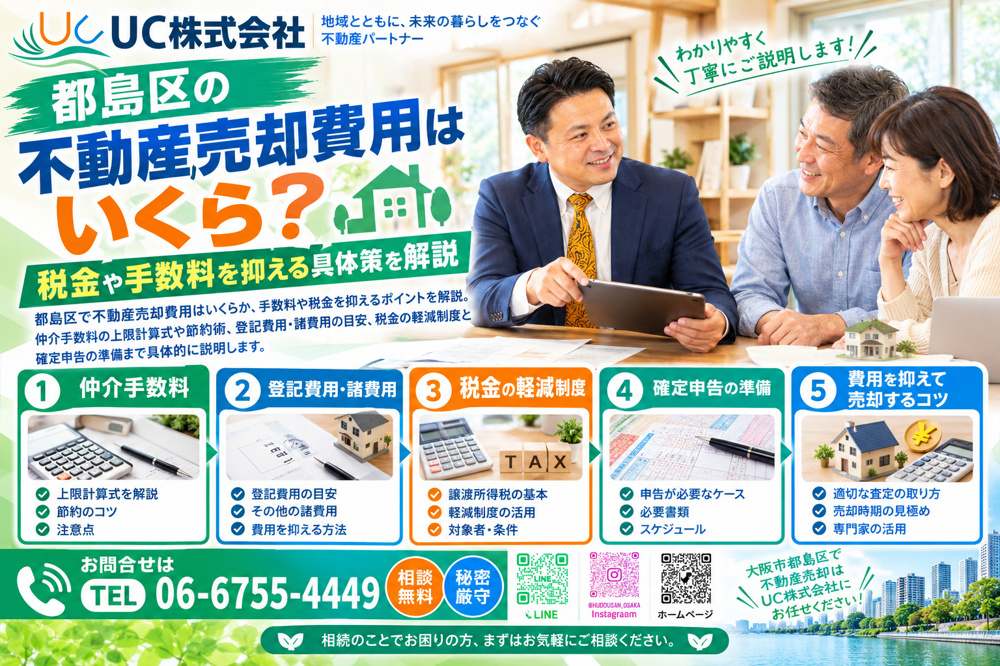都島区の不動産売却費用はいくら？税金や手数料を抑える具体策を解説の画像