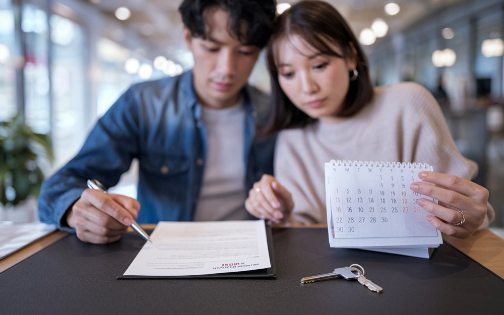 越谷の賃貸申込から鍵の引き渡しまで最短期間は？掛かる日数と契約書の作成入金からの鍵交換の流れの画像