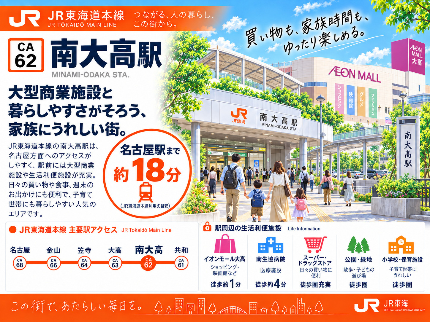 JR東海道本線「南大高駅」は住みやすい？名古屋20分・イオンモール直結・新しい街を解説の画像