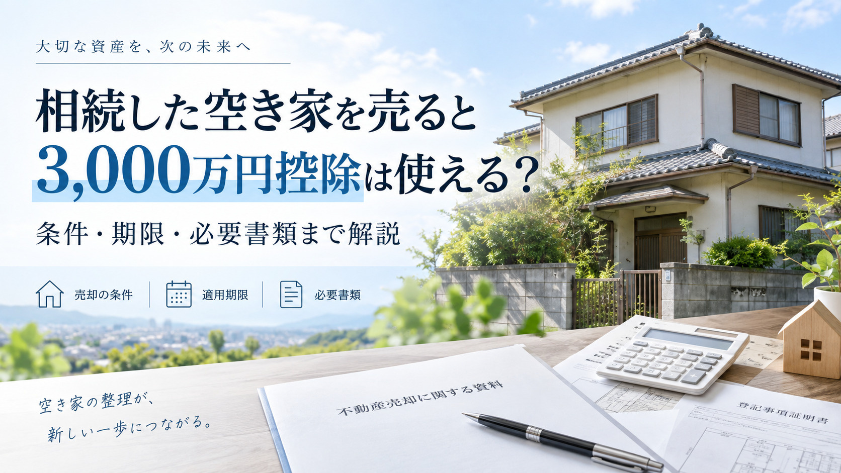 相続した空き家を売ると3,000万円控除は使える?条件・期限・必要書類まで解説の画像