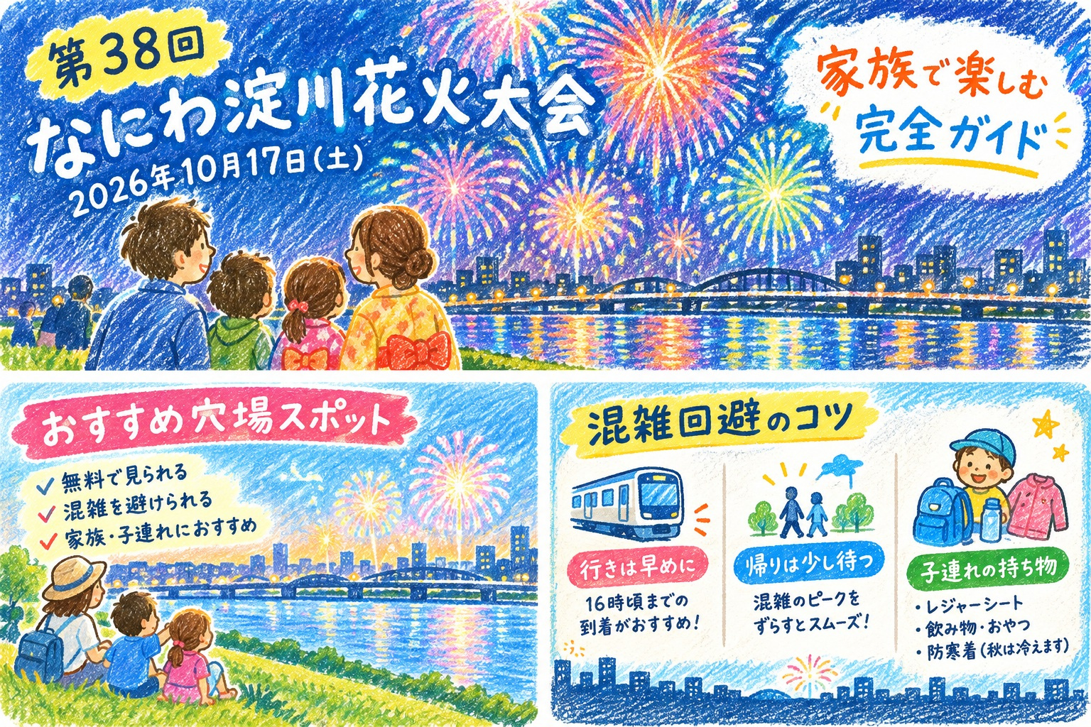 2026年淀川花火。混雑回避して楽しめる穴場スポットをご紹介。の画像