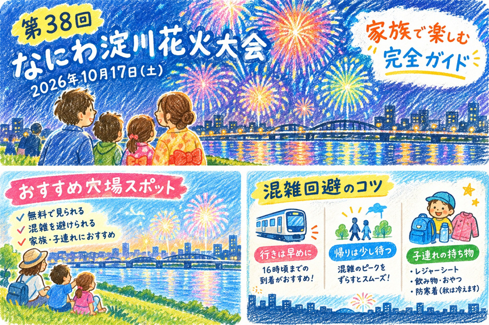 2026年淀川花火。混雑回避して楽しめる穴場スポットをご紹介。の画像