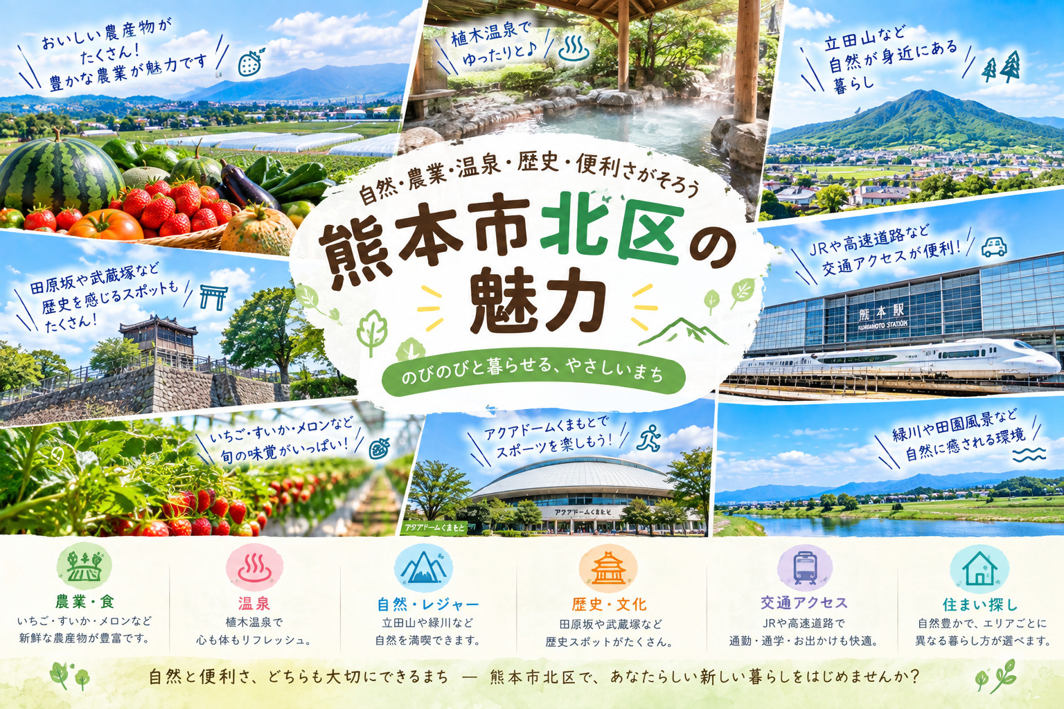 熊本市北区の魅力の画像
