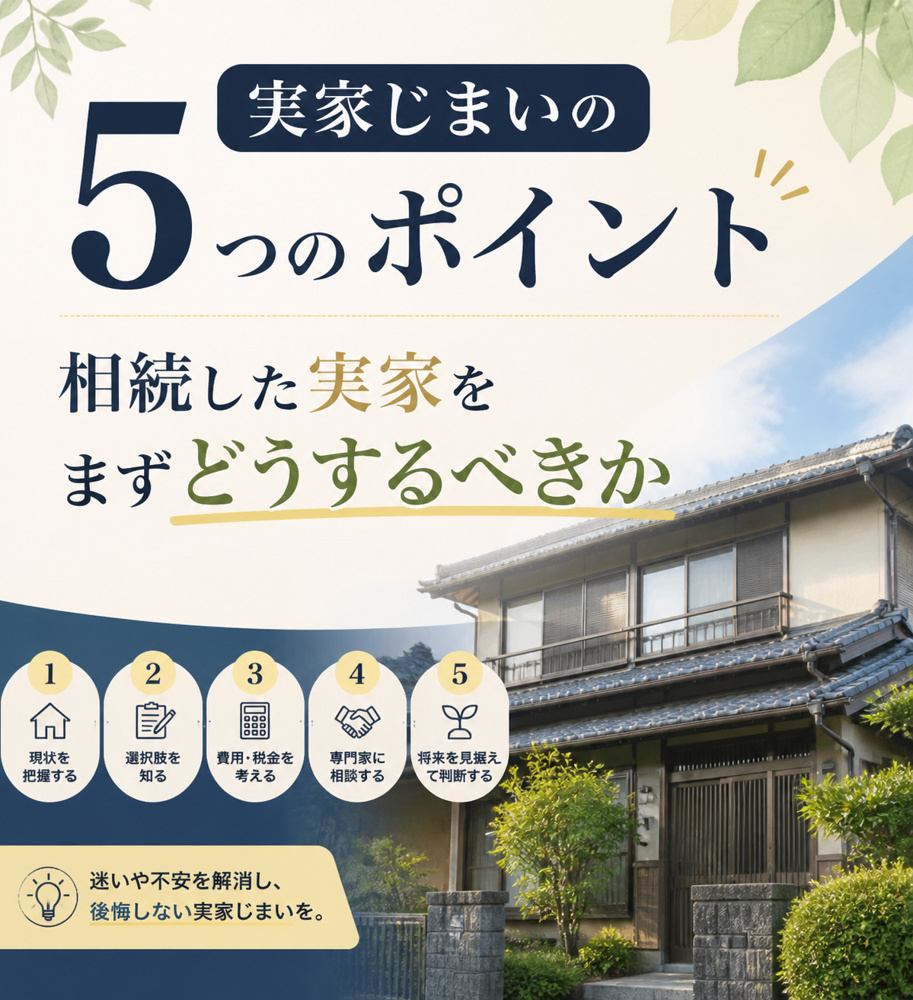 実家じまいで最初にやるべき５つのことの画像