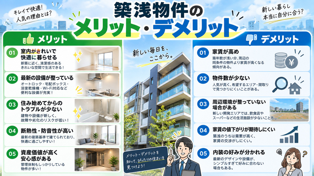 築浅物件のメリットとは？デメリットも比較して解説の画像