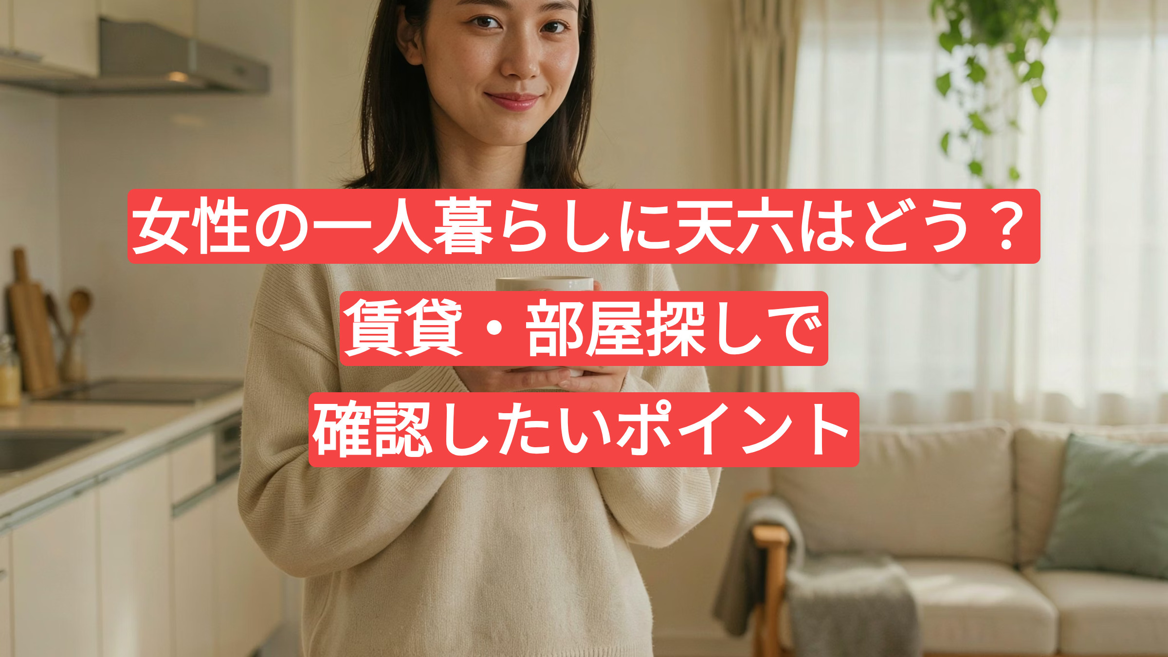 女性の一人暮らしに天六はどう?賃貸・部屋探しで確認したいポイントの画像