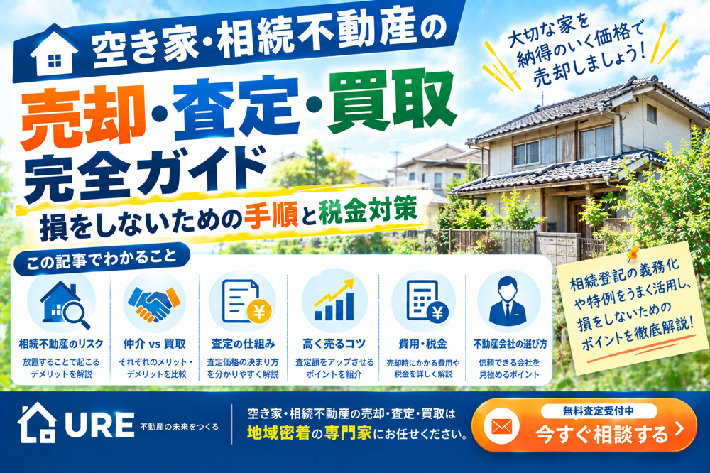 空き家・相続不動産の売却・査定・買取完全ガイド：損をしないための手順と税金対策の画像