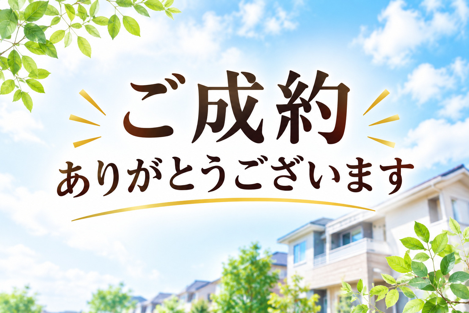 ご成約ありがとうございます!の画像