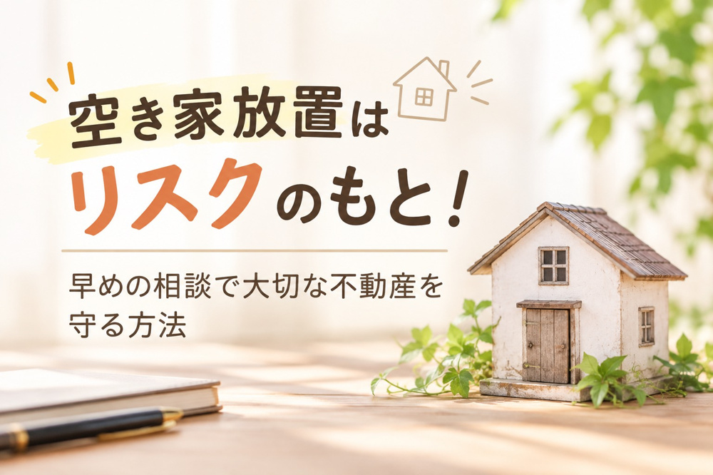 空き家放置はリスクのもと！ 早めの相談で大切な不動産を守る方法の画像