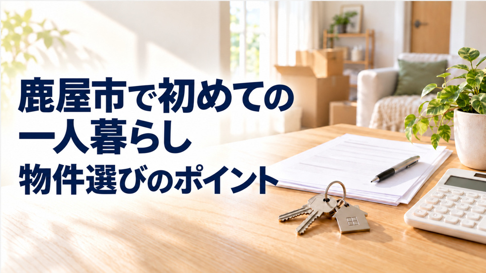 鹿屋市で賃貸の一人暮らしを始める人必見！物件選びのコツと暮らしやすさのポイント解説の画像