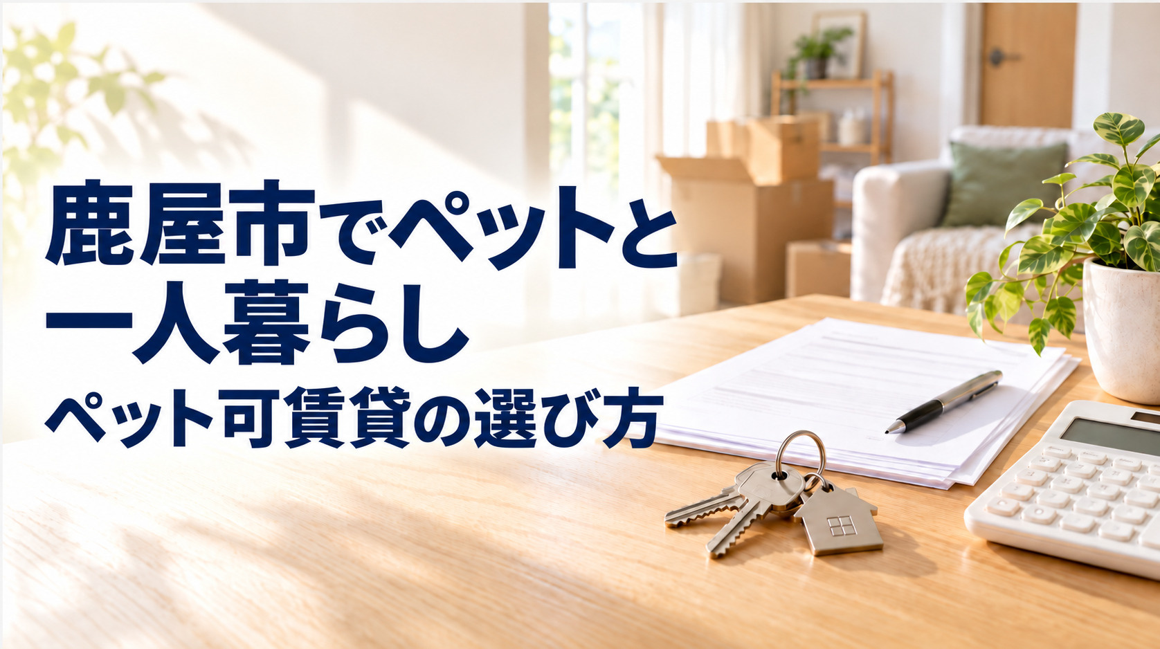 鹿屋市で賃貸一人暮らしを快適に！ペット可物件の選び方を解説の画像