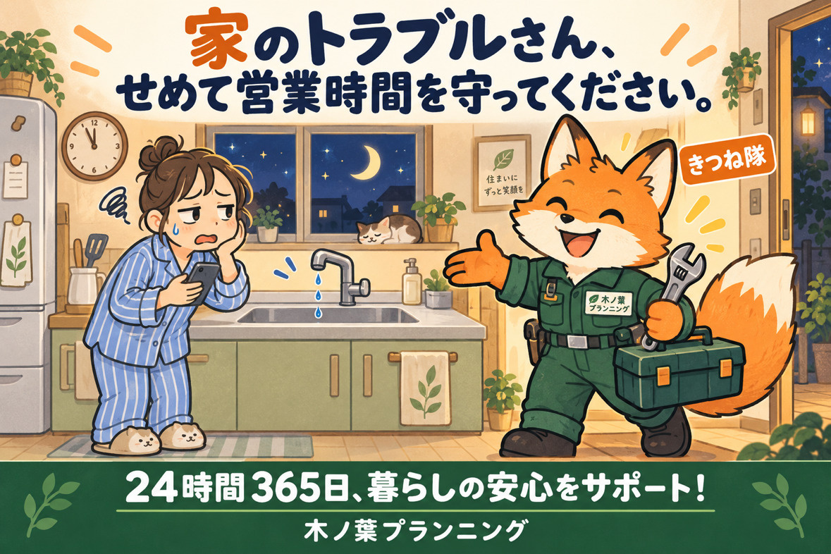 家のトラブルさん、せめて営業時間を守ってください。の画像
