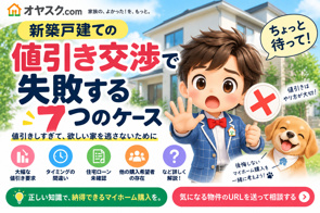 新築戸建ての値引き交渉で失敗する7つのケース｜買えなくなる交渉とは？の画像