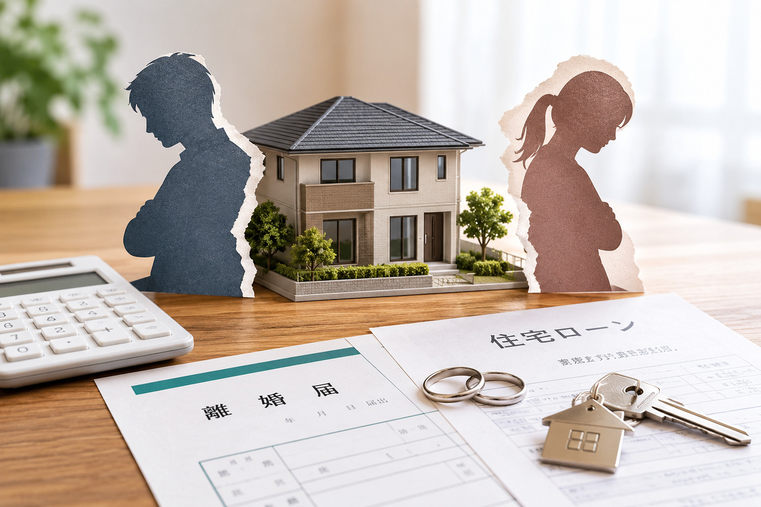 離婚に伴う住宅や不動産について考えるイメージ
