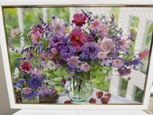 パズル　コスモスの花の画像