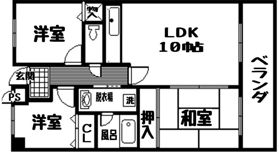 コスモス太平202 間取り図