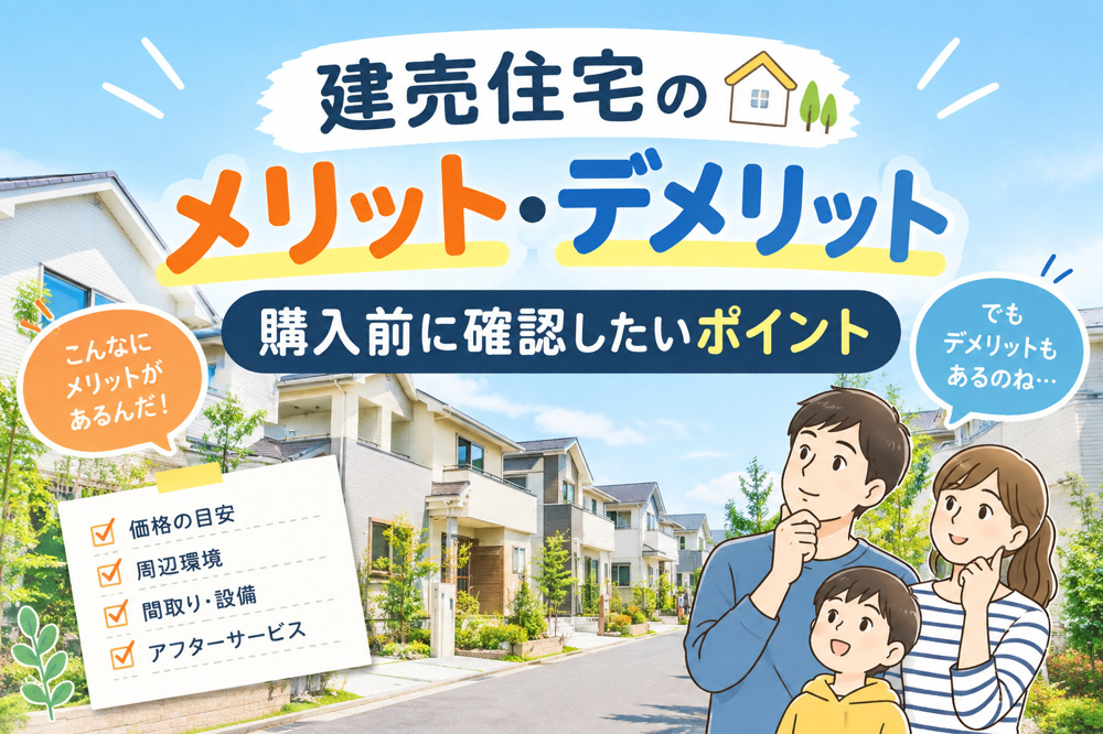 建売住宅のメリット・デメリットの画像