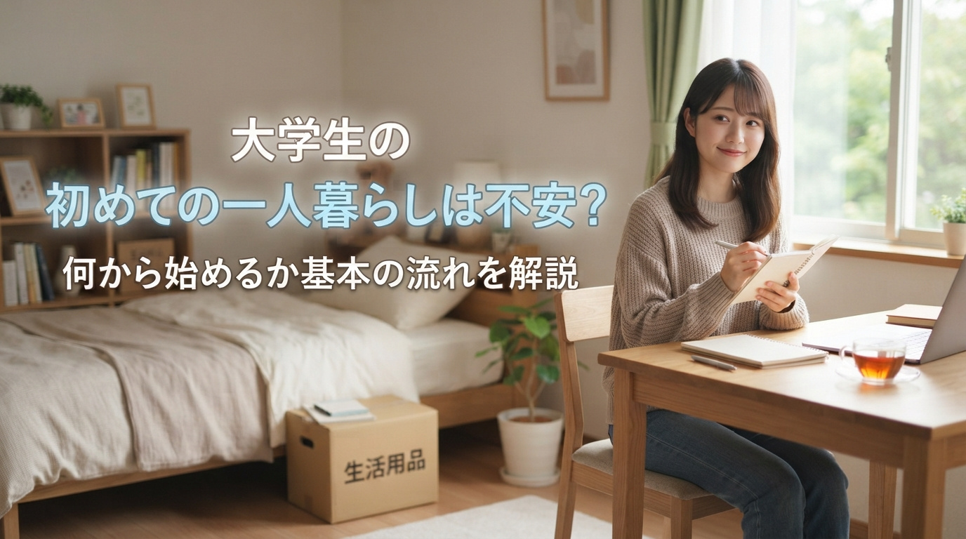大学生の初めての一人暮らしは不安？何から始めるか基本の流れを解説の画像