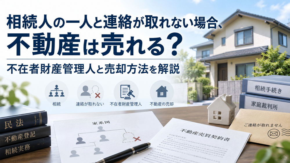 相続人の一人と連絡が取れない場合、不動産は売れる？不在者財産管理人と売却方法を解説の画像