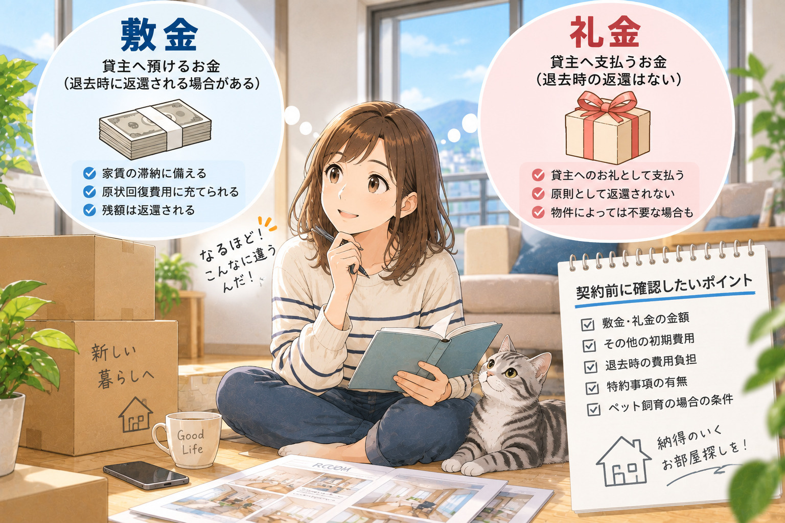 敷金と礼金は何が違う？賃貸契約の基本をわかりやすく解説｜長野市 正木屋の画像