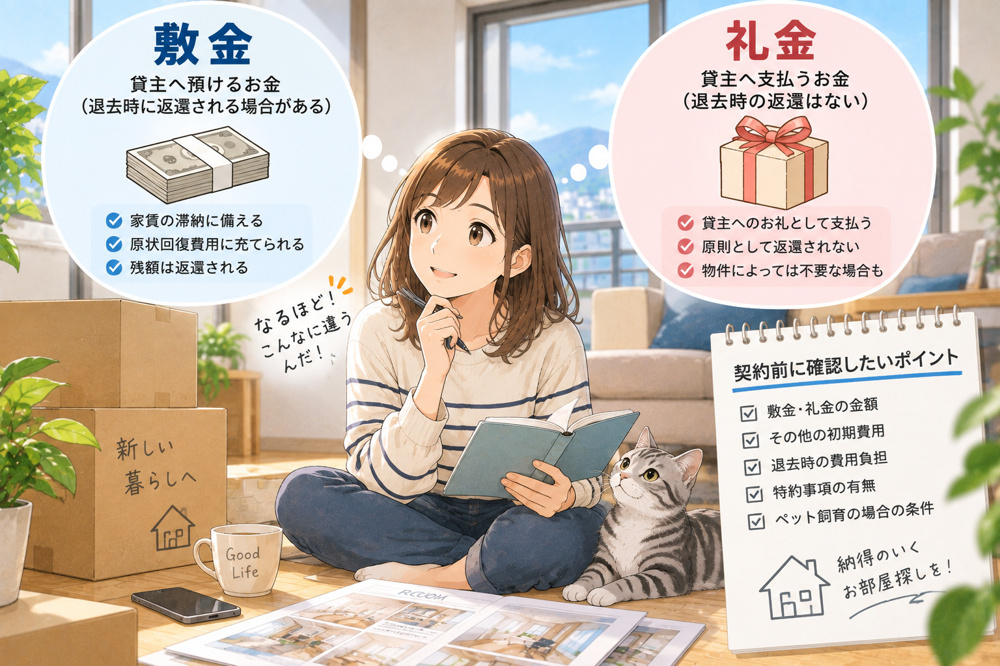敷金と礼金は何が違う？賃貸契約の基本をわかりやすく解説｜長野市 正木屋の画像