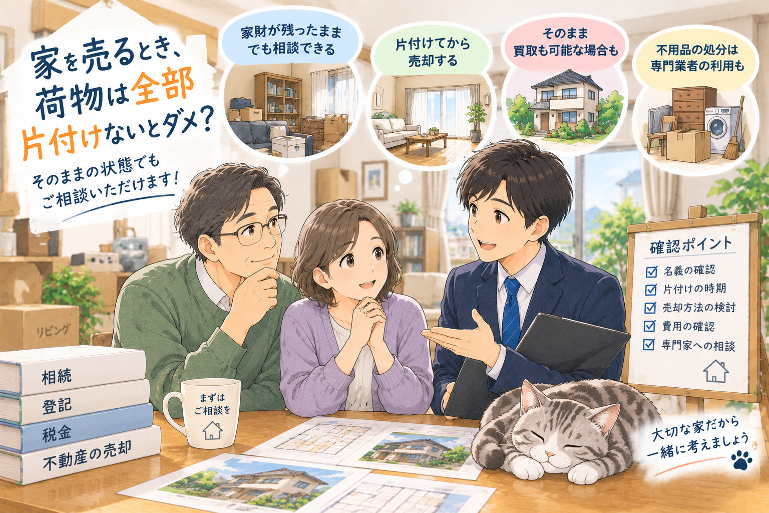 家を売るとき、荷物は全部片付けないとダメ?の画像