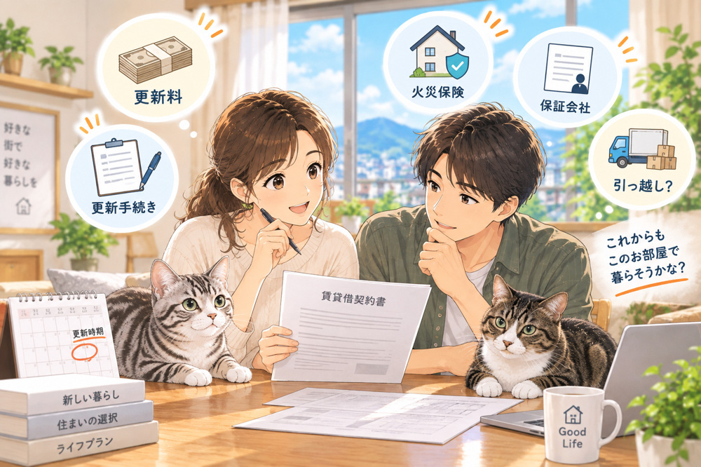 賃貸物件の更新とは？更新料・更新事務手数料と手続きの注意点｜長野市 正木屋の画像