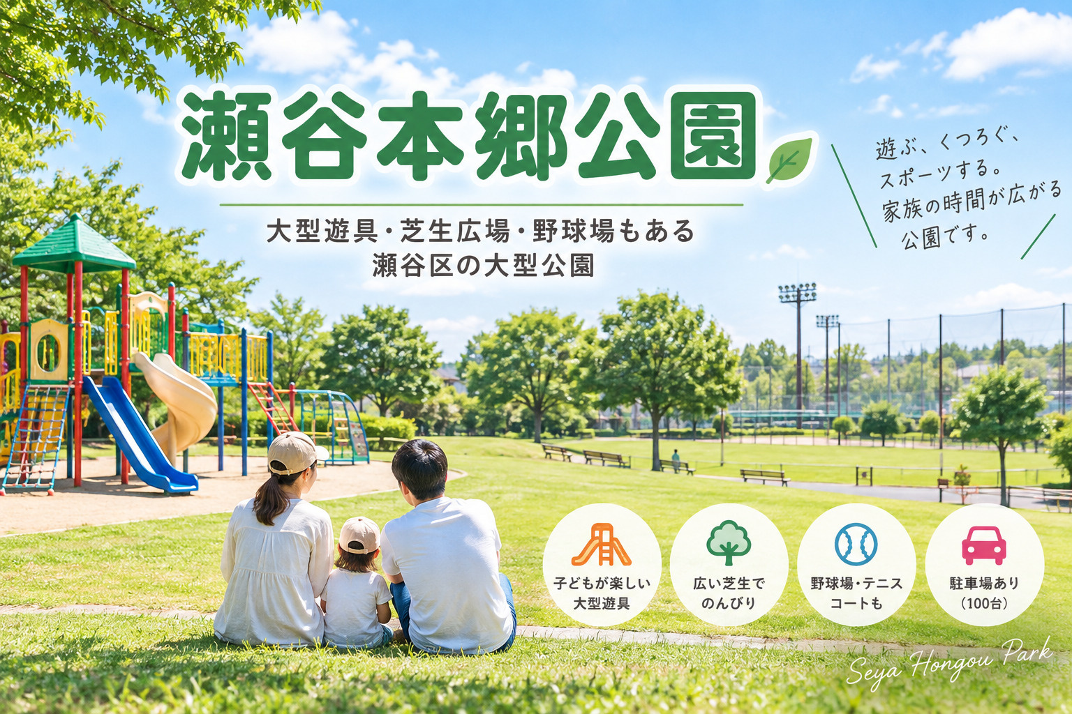 瀬谷本郷公園|大型遊具・芝生広場・野球場もある瀬谷区の大型公園の画像