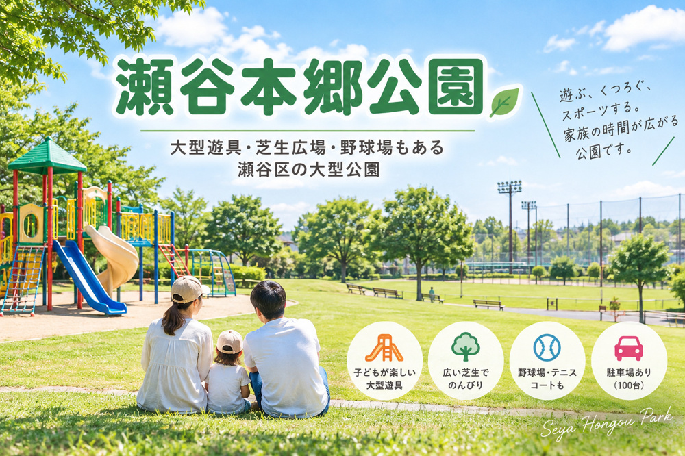 瀬谷本郷公園｜大型遊具・芝生広場・野球場もある瀬谷区の大型公園の画像